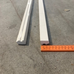 Meranti 21x30mm glaslat L3 geventileerd/wit gegrond lengte 460cm