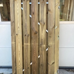 Tuindeur/poort 100x195cm vuren gewolmaniseerd